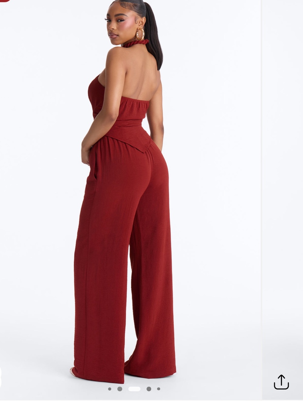 Halter Pants Set - Rust - Picture 2 of 4